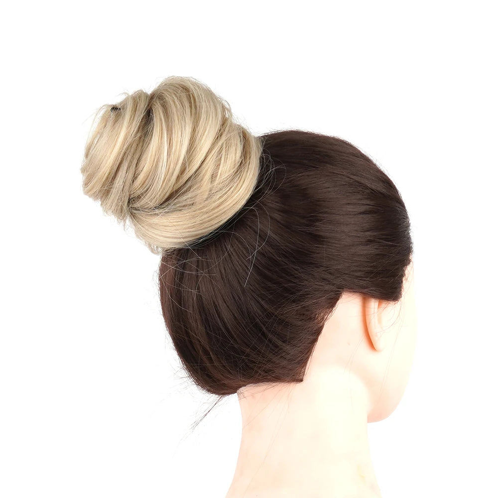 Extension de cheveux synthétiques Soowee longue et dégradée, queue de cheval blonde, cheveux flexibles, postiches