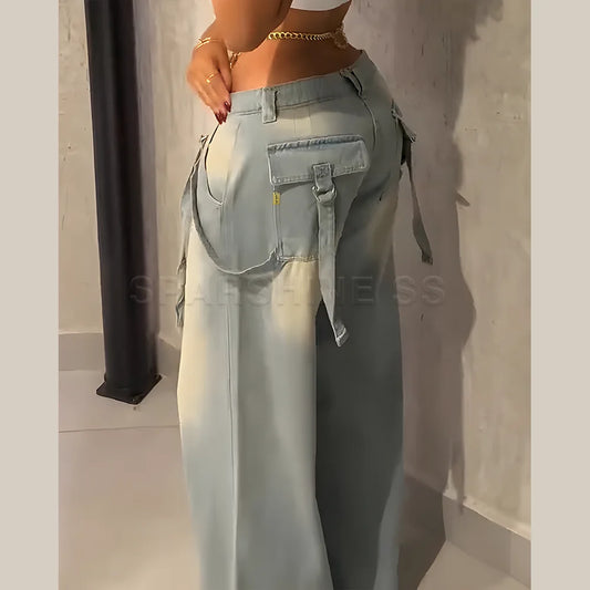 Jeans femme, pantalon droit, denim vintage délavé, taille mi-haute