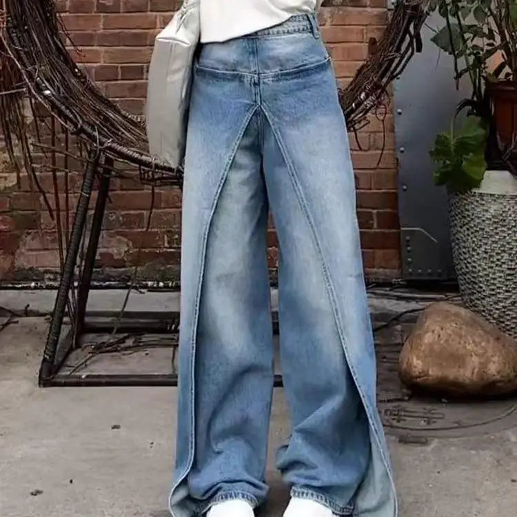 Retro-Jeans mit geradem Bein für Damen