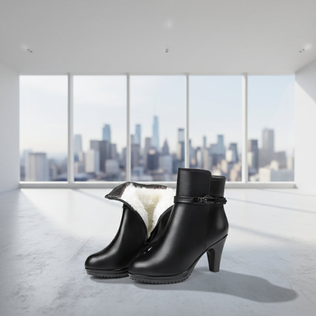 Damen-Ankle-Boots aus echtem Leder