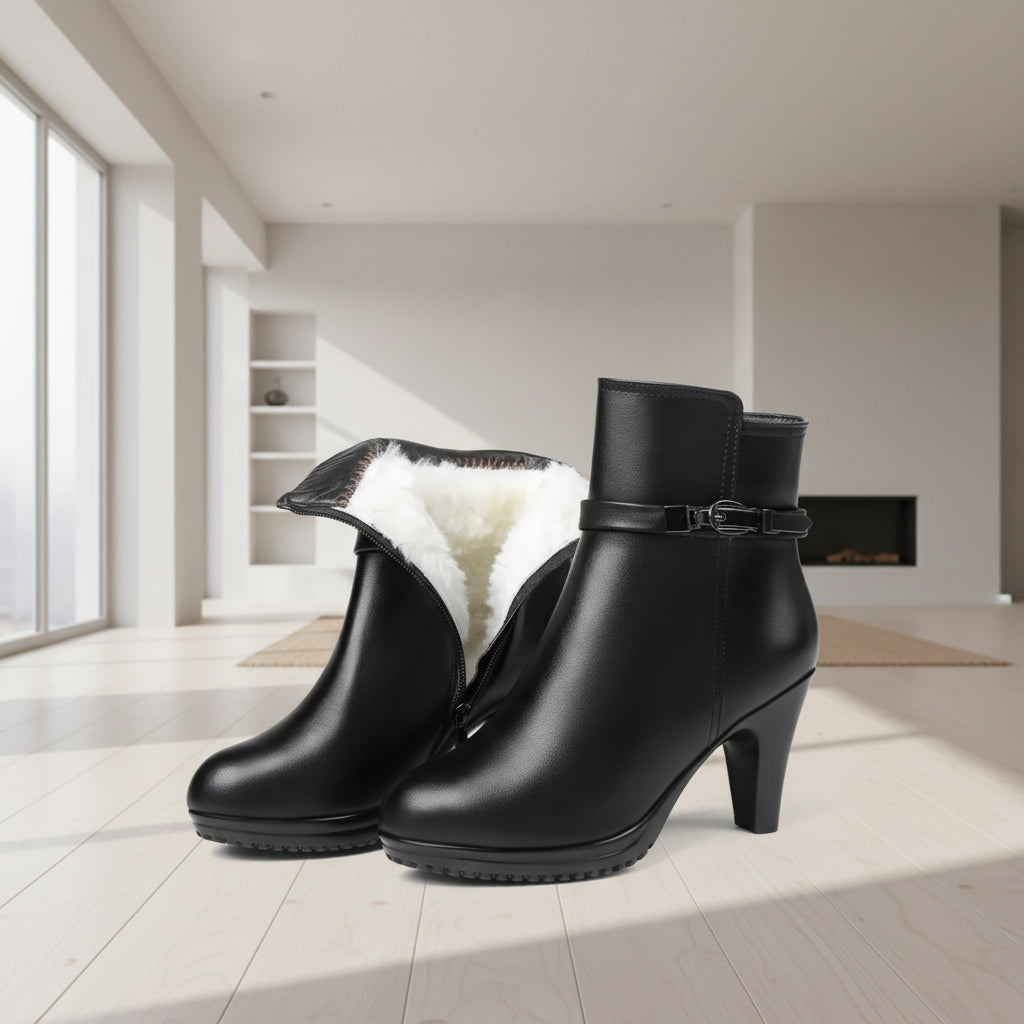 Damen-Ankle-Boots aus echtem Leder
