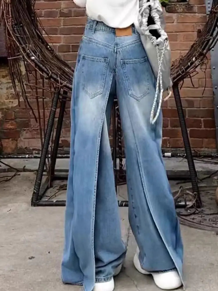 Retro-Jeans mit geradem Bein für Damen