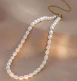 Collier délicat vintage en acier inoxydable texturé